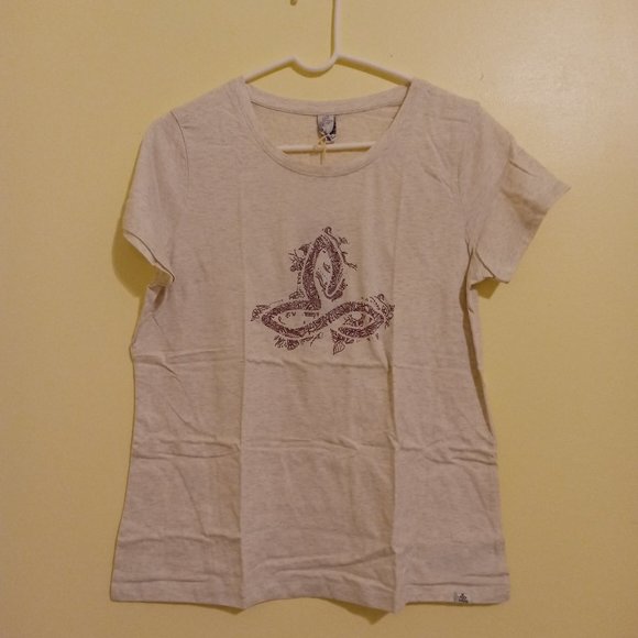 Prana Women's Climbing Tee White Logo Large NEW with tags - Picture 1 of 2